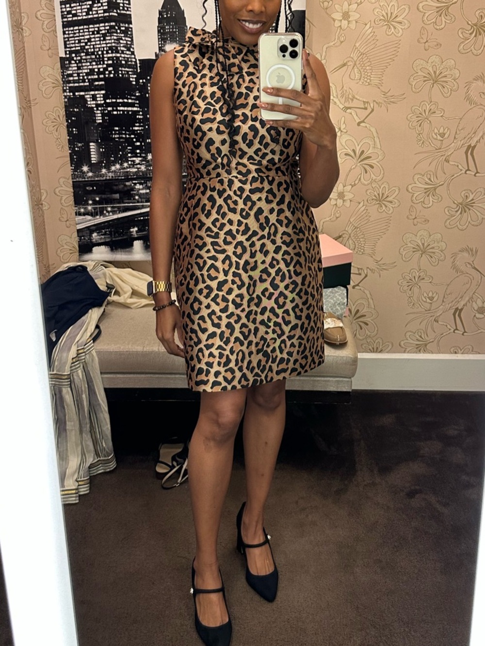 Kate Spade Leopard Print Sleeveless Dress